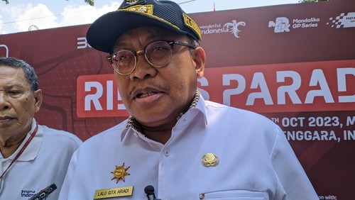 Pj Gubernur Nusa Tenggara Barat Lalu Gita Ariadi di Mataram, Rabu (11/10/2023).