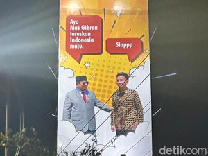 Baliho Prabowo-Gibran Bermunculan di Surabaya