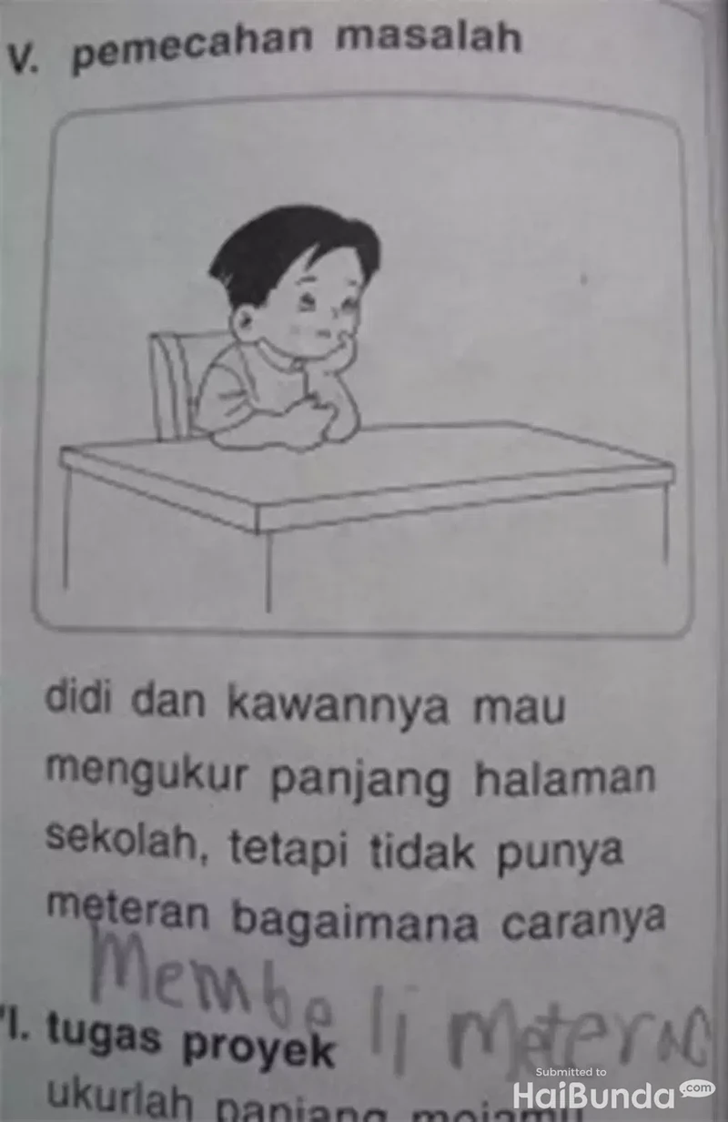 Drama soal ujian anak sekolah ini bikin nyengir sendiri saat ngebacanya. Anak-anak memang masih polos, sih.
