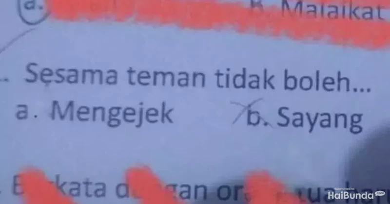 Drama soal ujian anak sekolah ini bikin nyengir sendiri saat ngebacanya. Anak-anak memang masih polos, sih.