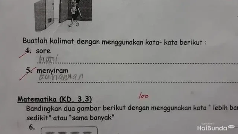 Drama soal ujian anak sekolah ini bikin nyengir sendiri saat ngebacanya. Anak-anak memang masih polos, sih.
