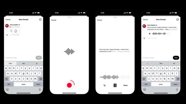 Fitur baru Threads, bisa edit postingan dan bikin postingan audio