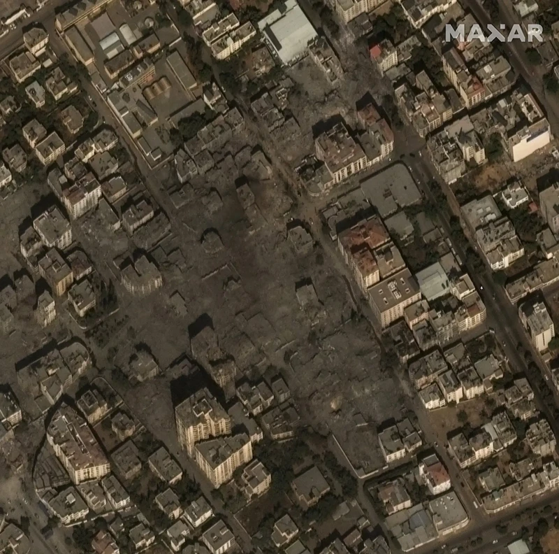 foto before after gaza israel