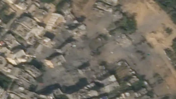 Beit Hanoun berjarak sekitar empat mil dari kota Sderot, Israel, salah satu kota yang disusupi teroris Hamas pada hari Sabtu dan hanya lebih dari satu mil dari penyeberangan perbatasan Erez. Foto: Planet Labs