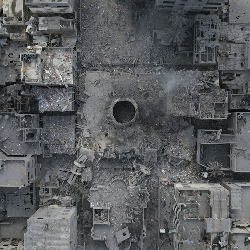 foto before after gaza israel