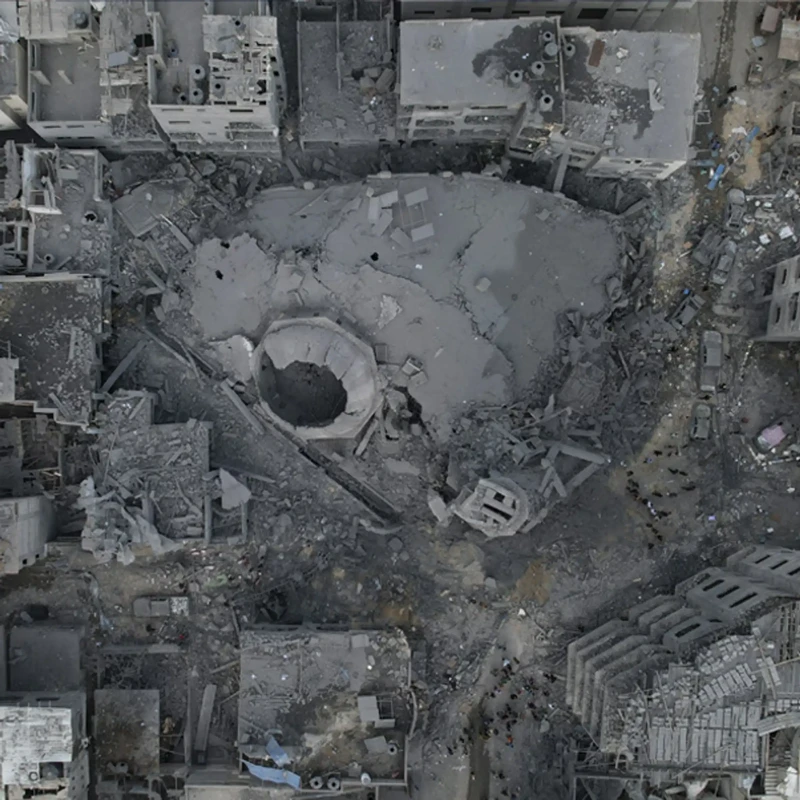 foto before after gaza israel