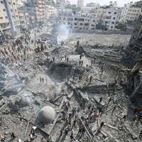 foto before after gaza israel