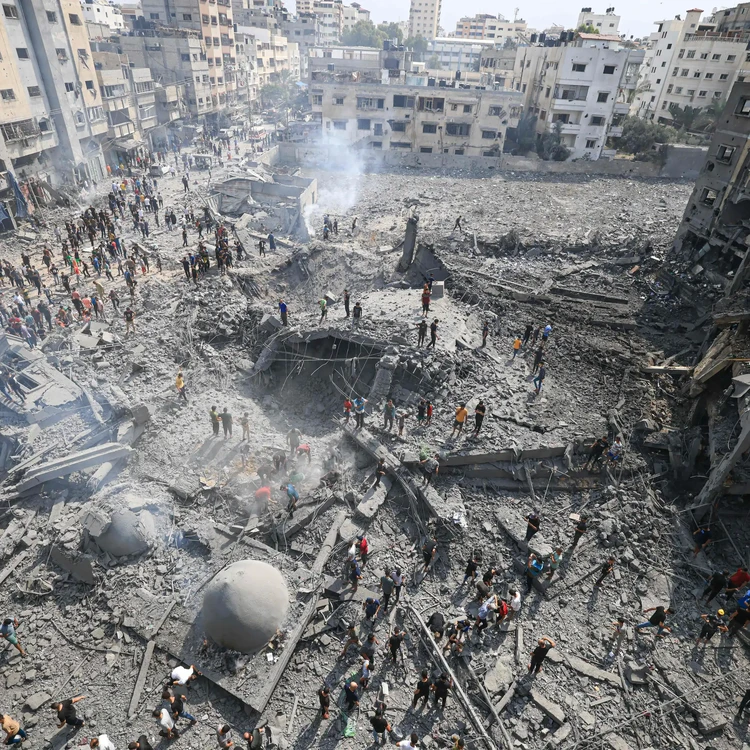 foto before after gaza israel