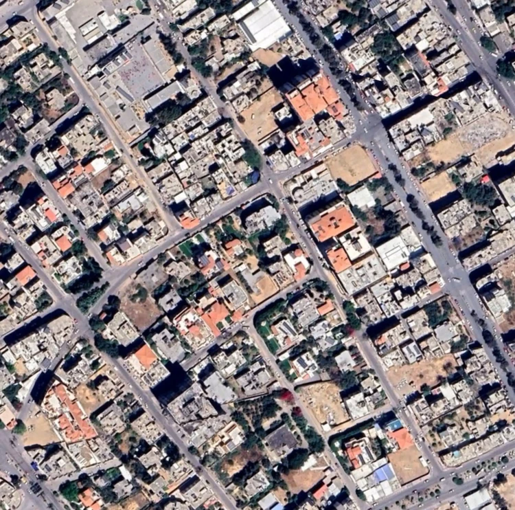 foto before after gaza israel