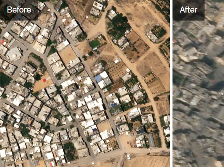 Potret Gaza Sebelum dan Setelah Diserang Israel Lewat Satelit