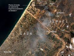 Foto Kerusakan Israel Kena Roket Hamas Dipotret dari Satelit