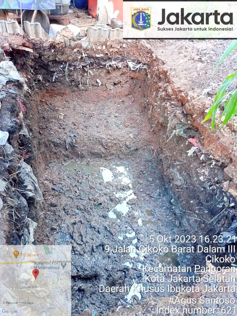 Galian untuk biogas peternakan milik Burhan di Cikoko, Pancoran, Jaksel. (Dok Pemkot Jaksel)
