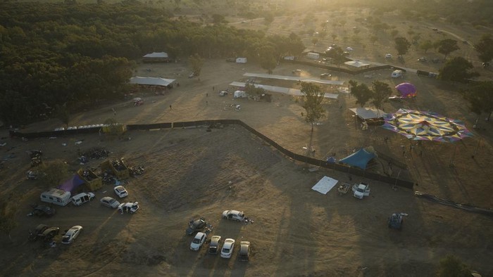 The site of a music festival near the border with the Gaza Strip is seen on Thursday, Oct.12, 2023. At least 260 Israeli festivalgoers were killed during the attack last Saturday. (AP Photo/Erik Marmor)