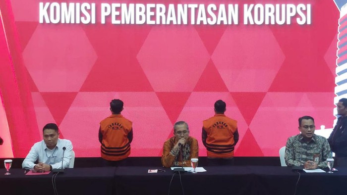 KPK gelar konferensi pers penahanan Syahrul Yasin Limpo (Yogi/detikcom)