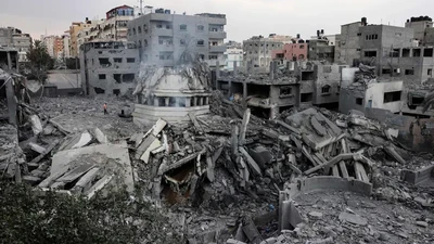 Potret Before-After Bangunan Masjid yang Kena Rudal Israel di Gaza