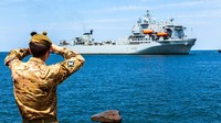 Pemerintah Inggris akan mengirim kapal tersebut ke Mediterania timur untuk mendukung Israel di tengah perang melawan kelompok Hamas. AP Photo/Michael Duff. 