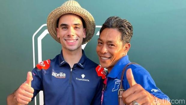 Pertemuan Risman dengan Miguel Oliveira menjelang MotoGP Mandalika 2023.