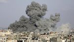 Potret Bom-bom Israel Hantam Gedung-gedung di Gaza