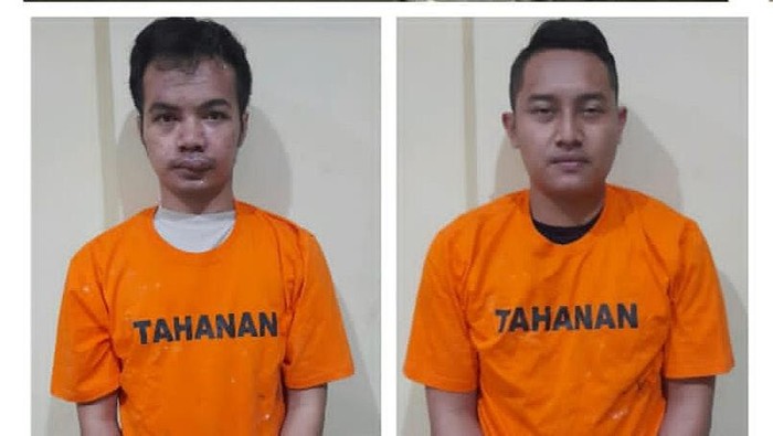 Tampang Brigadir F dan Brigadir C yang mencuri mobil di parkiran mal