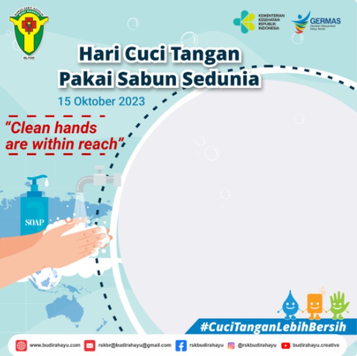 Twibbon Hari Cuci Tangan Pakai Sabun Sedunia 2023