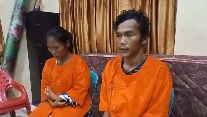 Zulkifli dan Susi, pemulung di Asahan yang membobol rumah warga saat ditangkap. (Istimewa)