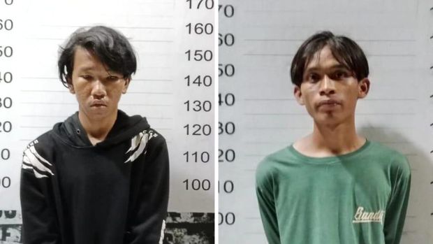 2 pria diamankan karena merusak baliho Caleg DPR RI dan DPRD Kota. Dokumen Istimewa