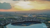drone dari sisi Stadion Gelora Bandung Lautan Api