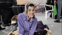 Fatima Hamami kerap menggambar pesepakbola Lionel Messi dan sosok lainnya. Foto: Courtesy of Fatima Hamami