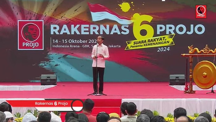 Jokowi di Rakernas Projo (dok. YouTube Projo)