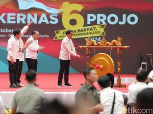 Jokowi Pukul Gong 8 Kali saat Buka Rakernas Projo, Pertanda Apa?