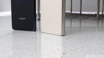 Oppo Find N3 akan hadir dalam warna hitam dan keemasan. Foto: Virgina Maulita Putri/detikINET