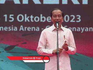 Jokowi Singgung Capres di Rakernas Projo: Orangnya Nggak di Sini