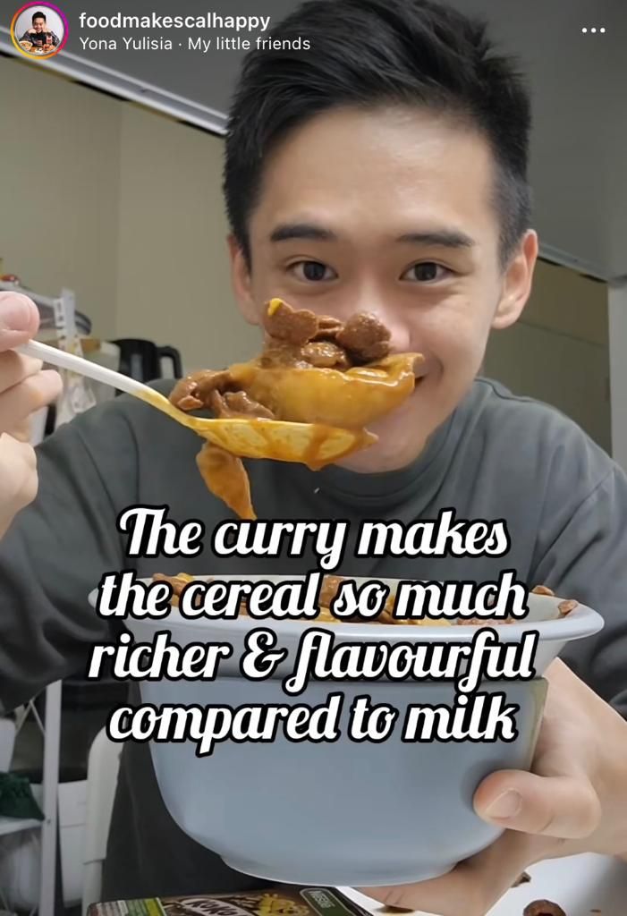 Cara makan sereal nyeleneh pakai kuah kari