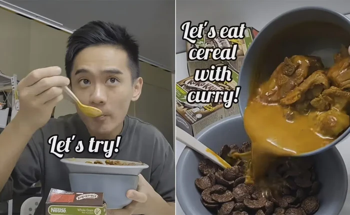 Cara makan sereal nyeleneh pakai kuah kari