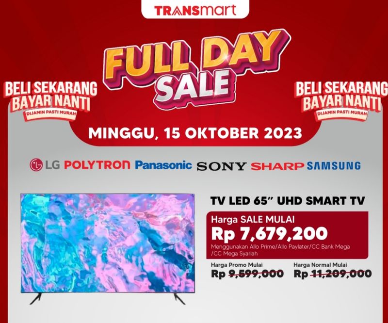 Transmart Full Day Sale- TV LED banjir diskon