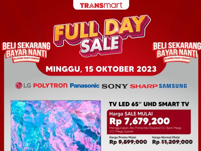 Transmart Full Day Sale- TV LED banjir diskon