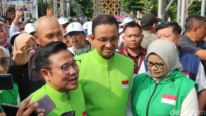 Anies Baswedan dan Cak Imin di Sidoarjo (Adrial/detikcom)