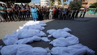 Ahli Patologi forensik di RS Martir Al-Aqsa Yasser Khatab mengatakan bahwa rumah sakit di Deir al Balah tidak mampu menampung jenazah.