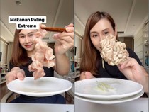 Hiii! Food Influencer Ini Cobain Kantong Sperma Ikan, Gimana Rasanya?