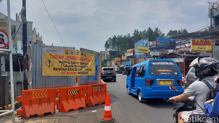 Lokasi longsor Jl Raya Tajur, Bogor Timur, Kota Bogor (Muchamad Sholihin/detikcom)