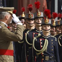 Putri Elanor menjalani masa studi kemiliterannya selama tiga tahun yang sudah dimulai sejak setahun lalu. Tatler mengabarkan, ia berencana akan bergabung dengan angkatan laut Spanyol setelah pendidikannya tuntas. (Foto: Vincent West/Pool Photo via AP)