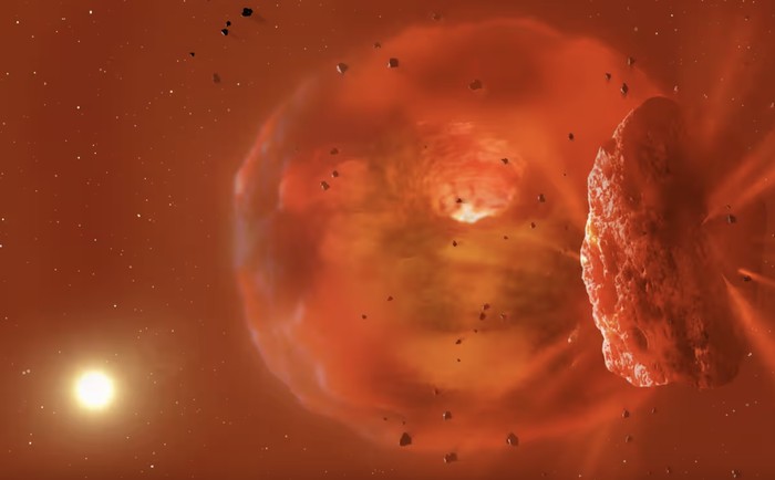 Tabrakan planet es