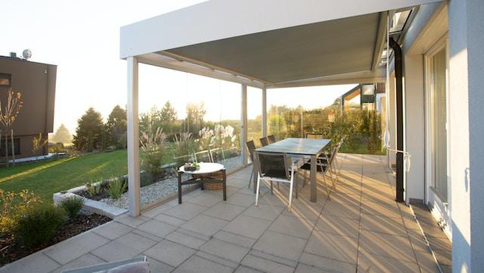 Desain teras rumah minimalis.