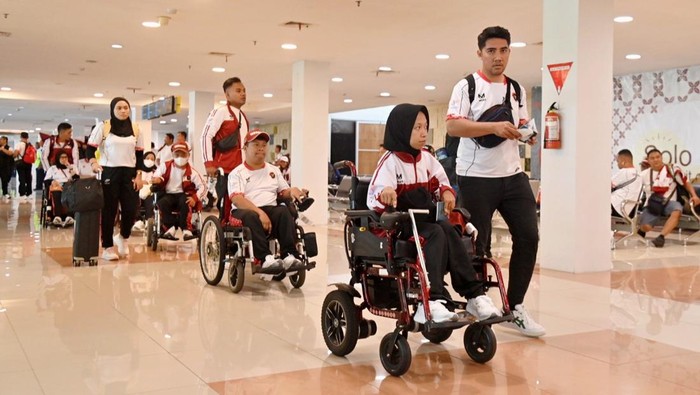 Kontingen Indonesia untuk Asian Para Games 2023 bertolak ke Hangzhou, China, Senin (16/10/2023).