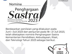 Ini Daftar Nominasi Penghargaan Sastra Kemendikbud 2023