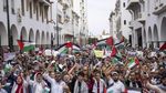 Warga Maroko Tumpah Ruah di Jalan Dukung Palestina