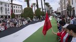 Warga Maroko Tumpah Ruah di Jalan Dukung Palestina