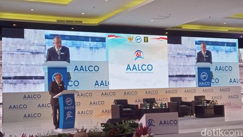 Dirjen Administrasi Hukum Umum Kementerian Hukum dan HAM Cahyo Rahadian Muzhar di BNDCC, Nusa Dua, Selasa (17/10/2023). (Aryo Mahendro/detikBali)