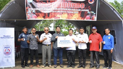 Donasi Masker Dukung Penanganan Bencana Karhutla