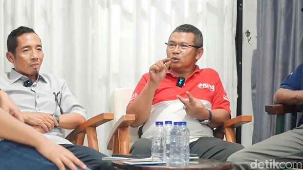 Eks Managing Director ITDC Mandalika 2019-2020, I Wayan Karioka saat diskusi pada Selasa (17/10/2023).